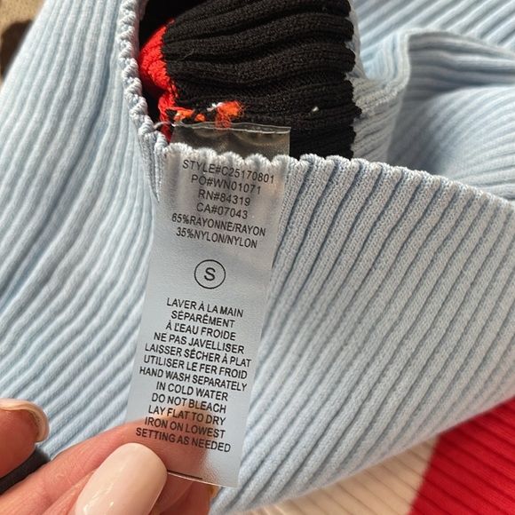 Striped colourful knit tank top - Picture 4 of 4